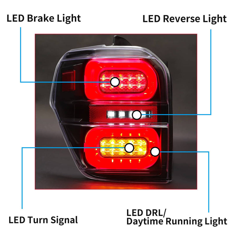 DURAFORCE LED Sequential Rear Tail Lamps for Toyota 4Runner 2010-2022 2023