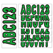 DURAFORCE 3" Marine Boat Sticker Decal A-Z Letters 0-9 Numbers Green 4 Sets