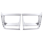 DURAFORCE Headlight Bezel Trim for Jeep Cherokee 91-96 Comanche 91-92 Chrome 2PCS