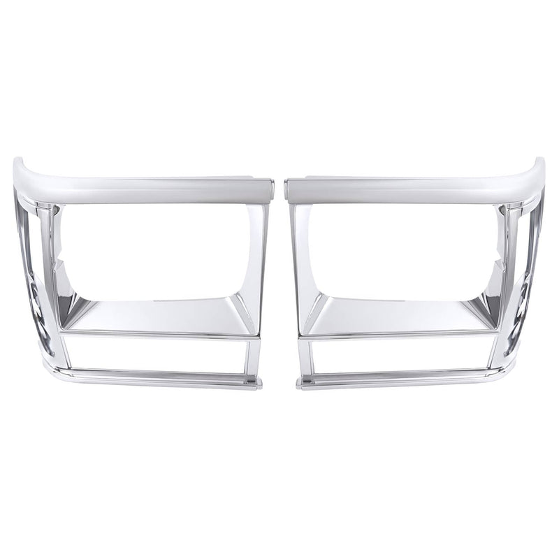 DURAFORCE Headlight Bezel Trim for Jeep Cherokee 91-96 Comanche 91-92 Chrome 2PCS