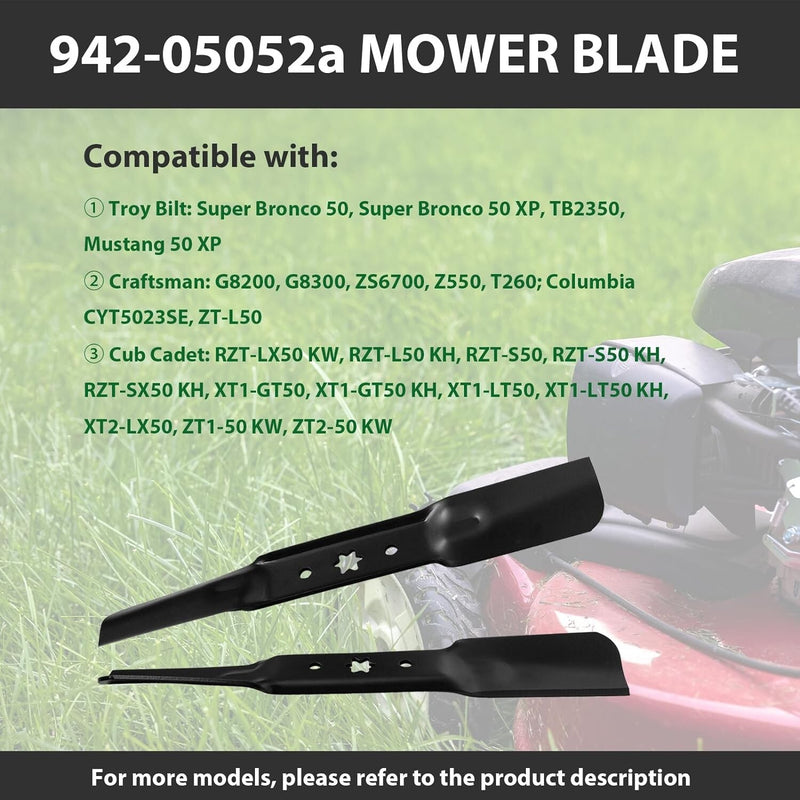 50in Cut Mower Blade Replaces 942-05052A 742-05052A for MTD Cub Cadet Troy-Bilt