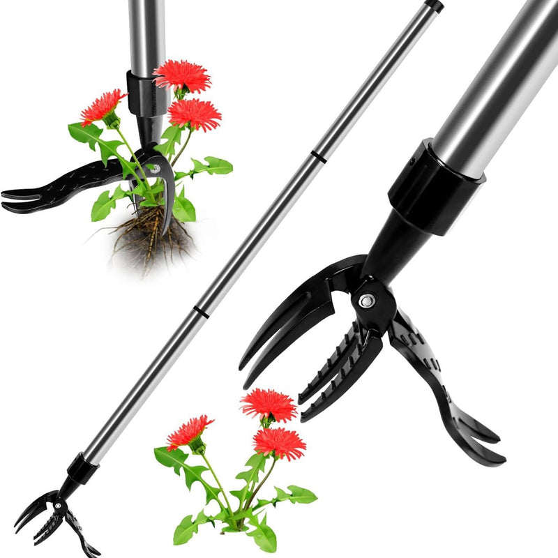 Stand Up Weeder Puller Weed Tool with Handle Garden Root Remover