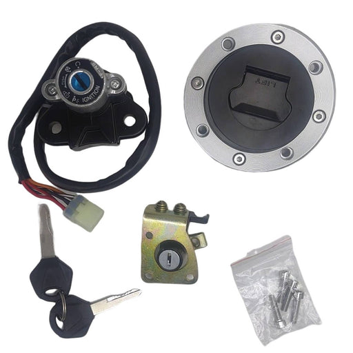 DURAFORCE Ignition Switch Fuel Gas Cap Seat Lock Key for Suzuki GSXR600 2001-2003