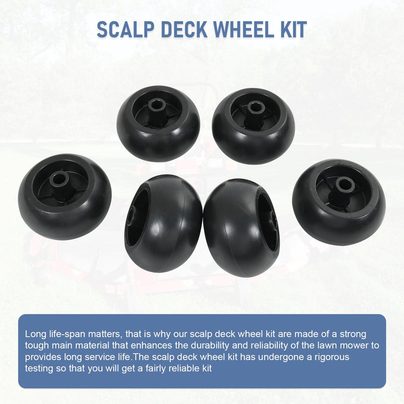 6 Pcs Deck Wheel Kits for Exmark Viking Lazer Z Toro Groundsmaster Mowers