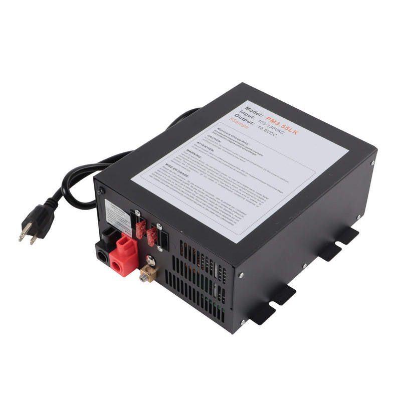 PM3-55LK RV Power Converter 110V to 12V DC Charger 55 Amp for Reliable RV