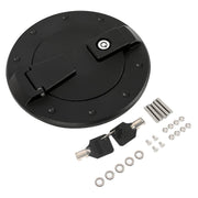 DURAFORCE Locking Fuel Door Gas Tank Cap Cover Aluminum Black For Hummer H2 2003-2009