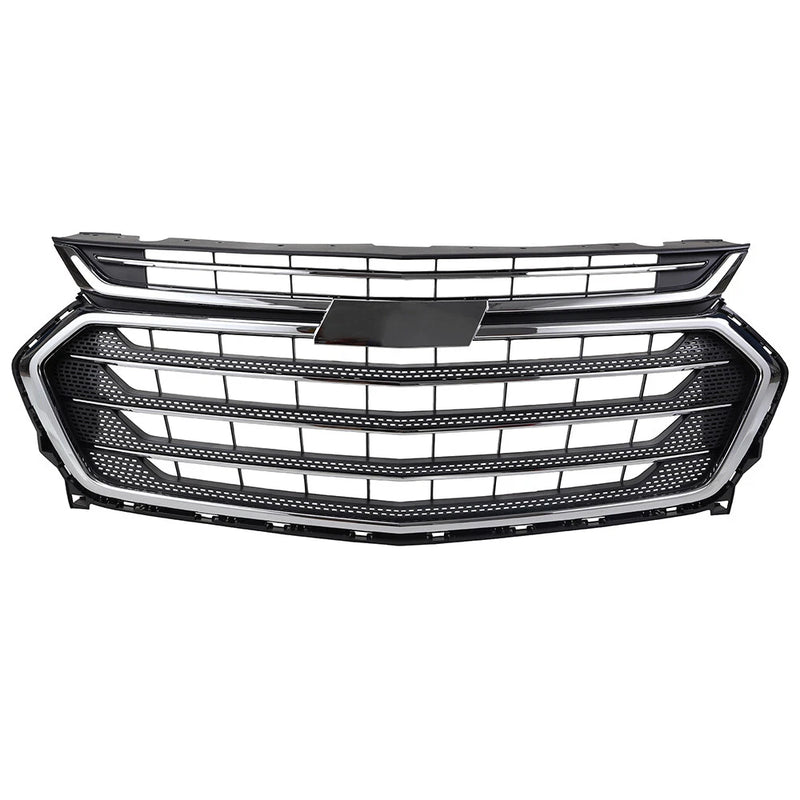 DURAFORCE Chrome Front Bumper Upper Lower Grille for Chevrolet for Chevy Traverse 2018 21