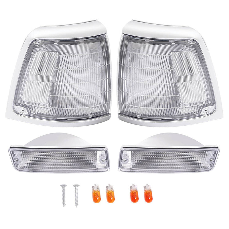 DURAFORCE Clear Corner Lights Bumper Signal Lights for Toyota Pickup 1992-1995 2WD