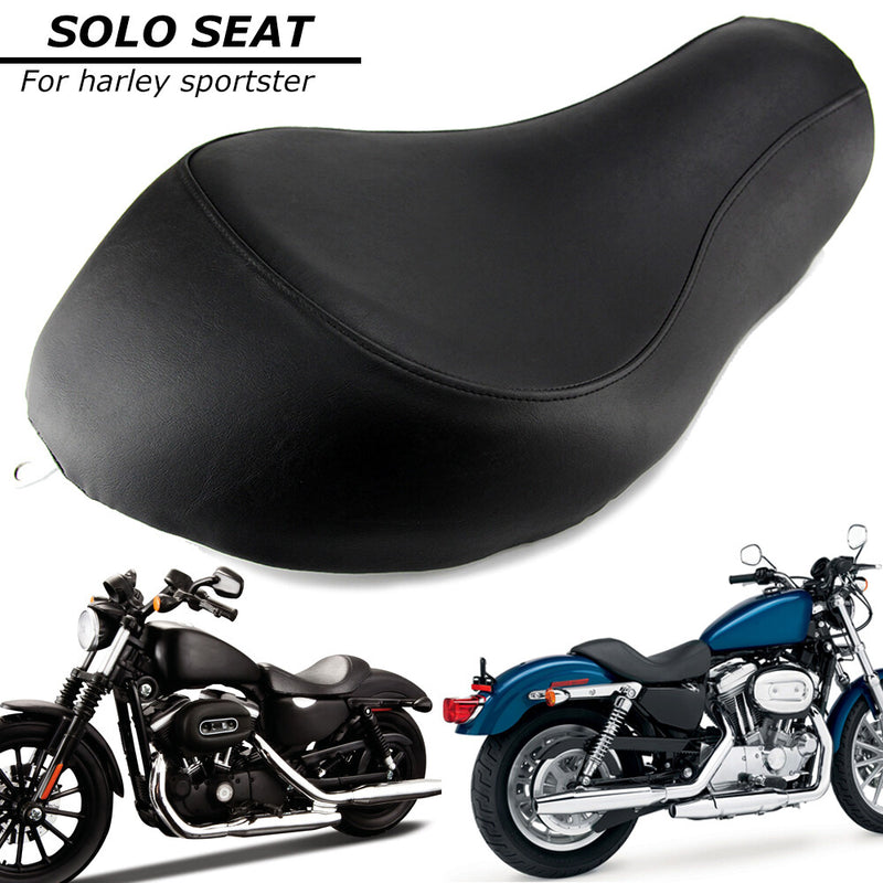 Front Rider Driver Solo Seat for Harley Sportster XL 883 1200 Custom 48 72 04-19