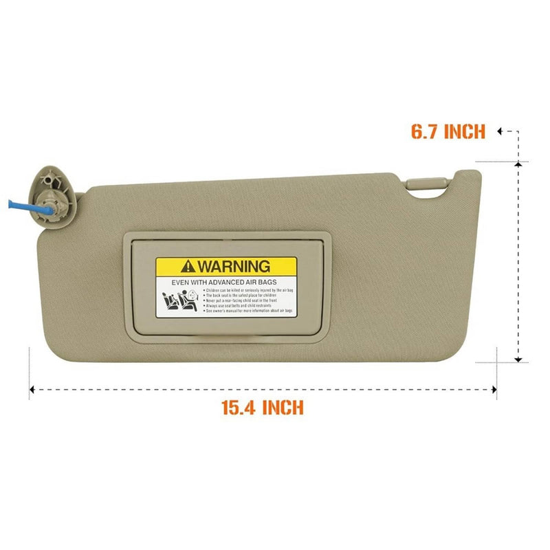 83280-TA5-A51ZA Tan Sun Visor Pair for Honda Accord 2008-2017 Light Mirror