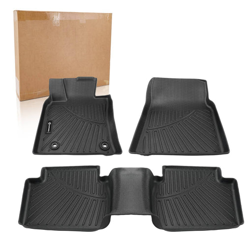 DURAFORCE Floor Mats Liner TPE All Weather Protection for Toyota Camry Gas FWD 2018-2024