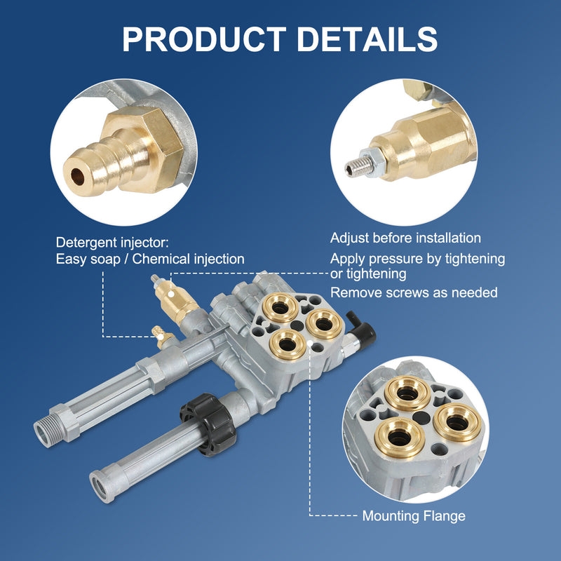 Complete Pump Head with Unloader 2800 PSI for SRMW2.3G28 SRMW2.4G28 Pumps