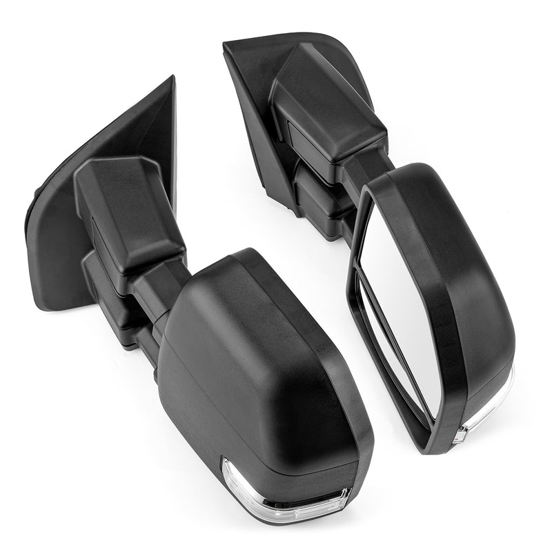 Towing Mirrors Power Heated LED Turn Signal for Ford F250 F350 2017-2019 Set