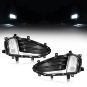 DURAFORCE LED Front Bumper Fog Lights Lamp Kit for Ford Edge 2019-2024 Cover Bezel 2PCS