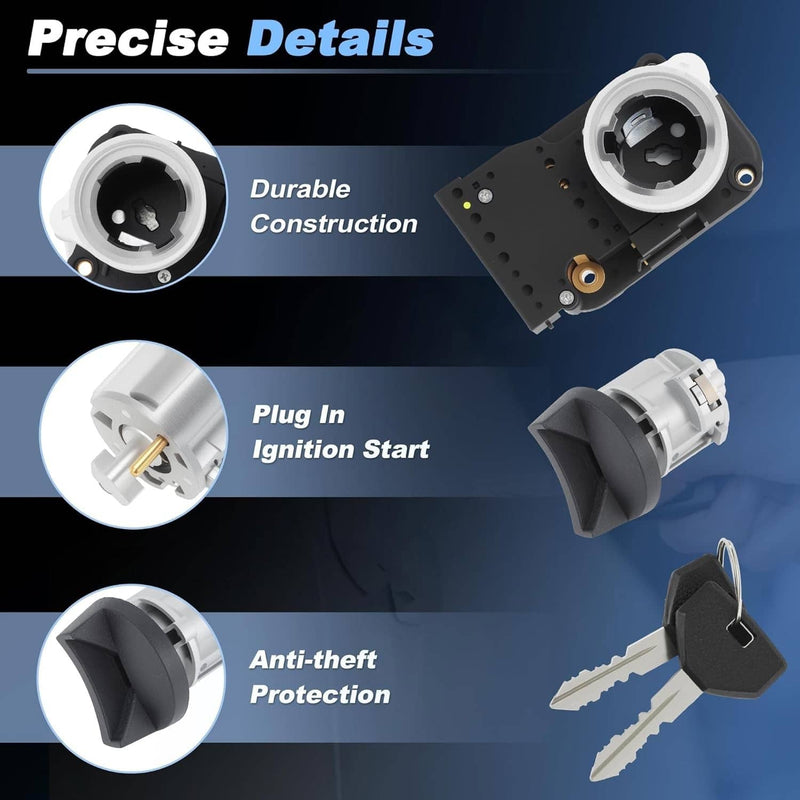 Ignition Switch Lock Cylinder Assembly with 2 Keys for Dodge Ram 1500 2500 1994-