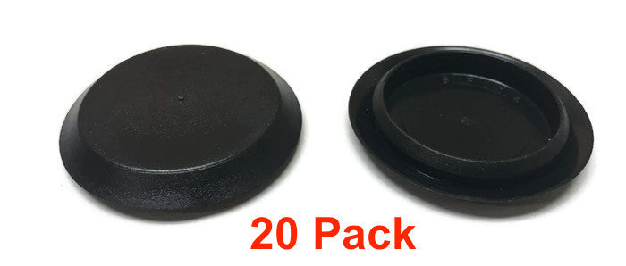 1 1/4 Inch Black Plastic Flush Mount Hole Plug for Auto Body Panel 20 Pieces