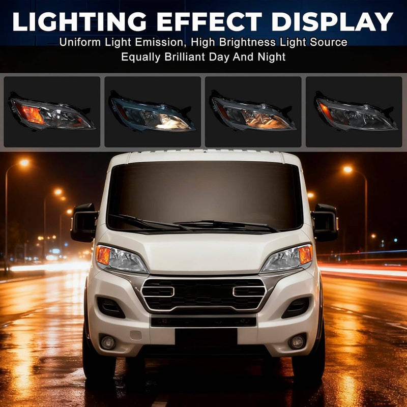 Right Passenger Side Headlight Halogen for Dodge Ram Promaster 1500 2500