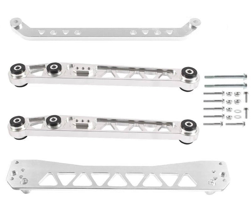 Rear Lower Control Arms Subframe Brace Tie Bar for Honda Civic EK 96-00 Silver