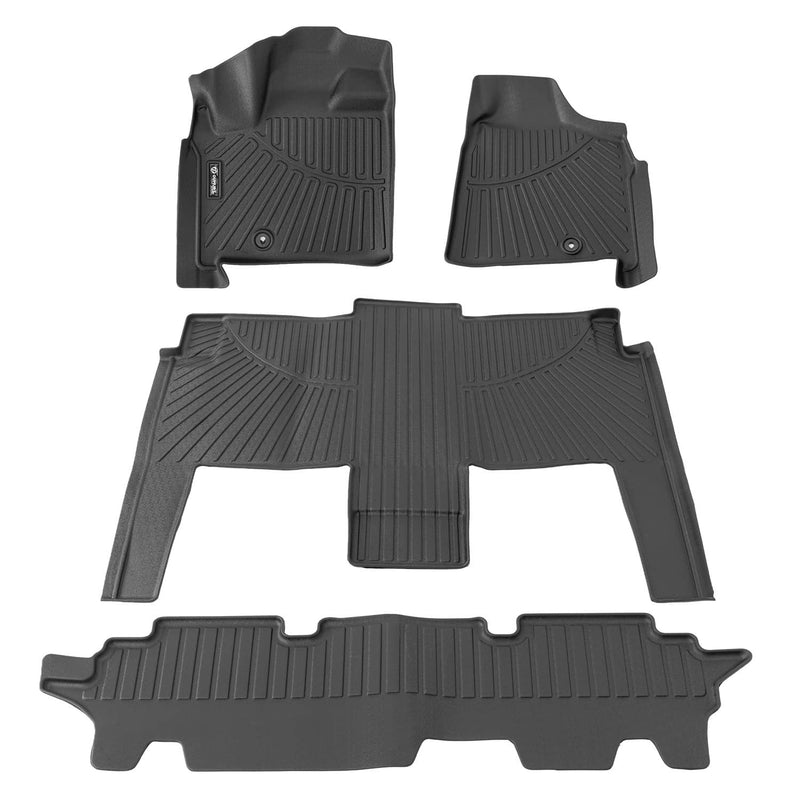 TPE Floor Mats for Dodge Grand Caravan 2008-2020 7 Seats All Weather Liner