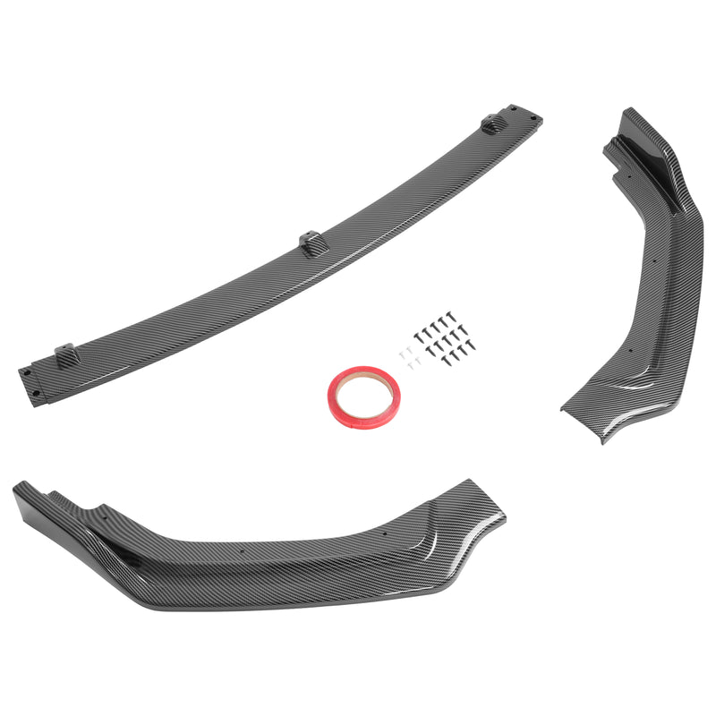Carbon Fiber Color Front Bumper Lip Splitter for Infiniti 2018-24 Q50 Luxe Base