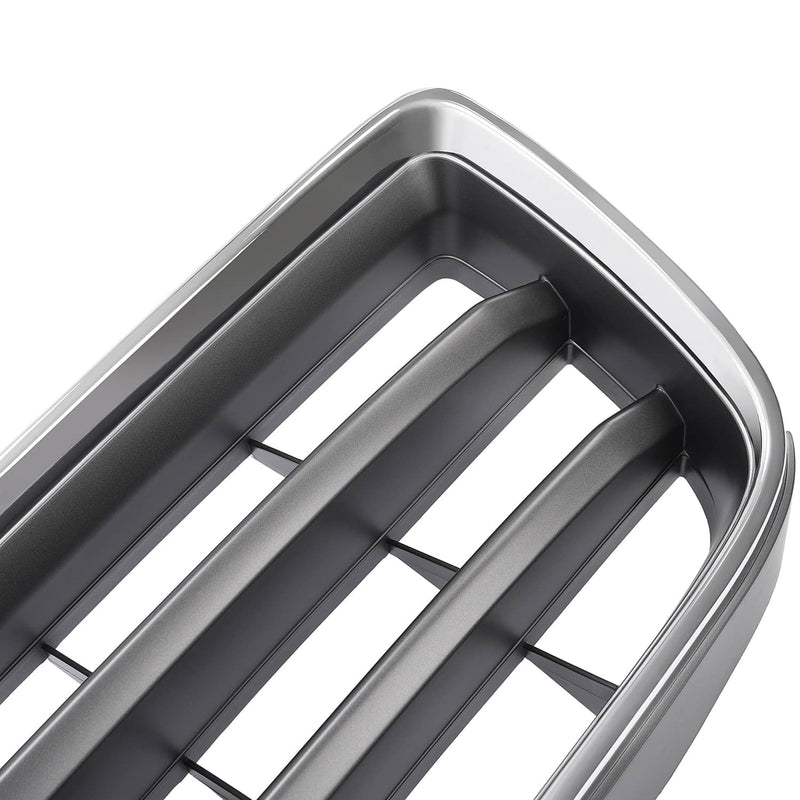 DURAFORCE Front Chrome Shell Grille with Gray Insert for Subaru Forester 2003-2005