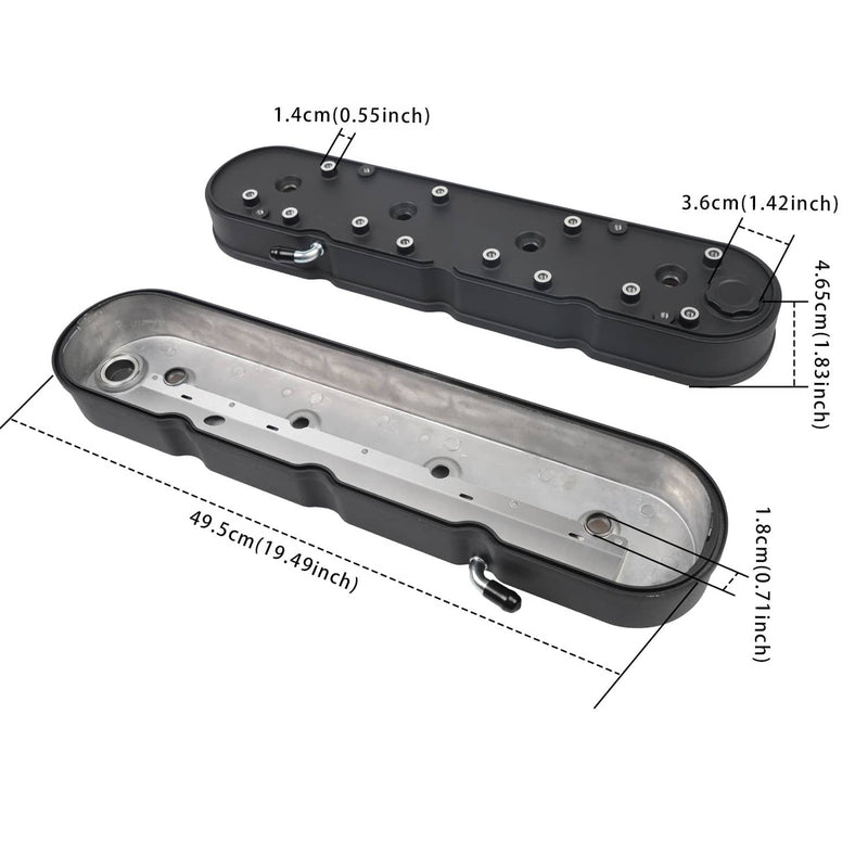 Aluminum Valve Covers with Coil Mounts and Covers for Chevy LS LS1 LS2 LS3 LS6