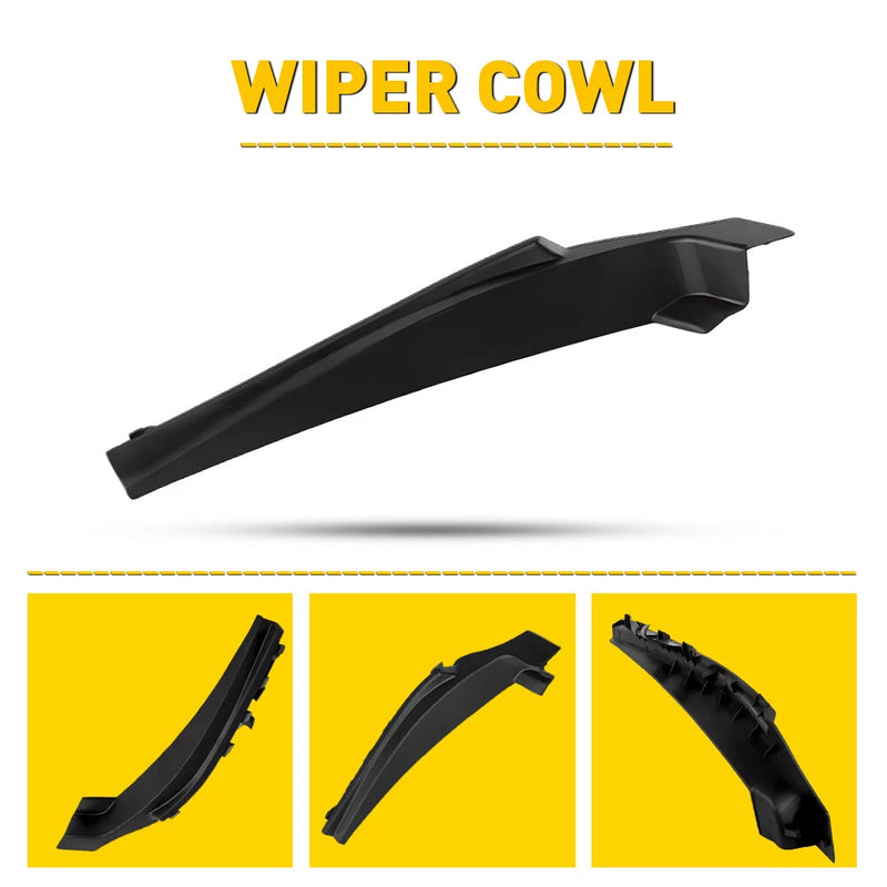 DURAFORCE For 2013-2019 Nissan Sentra Front Windshield Wiper Side Cowl Extension Cover 2PC