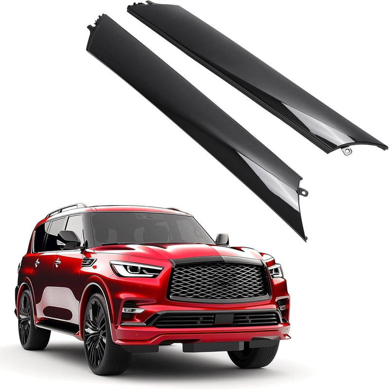 2Pcs 926-241 Windshield Trim Pillar Molding for Infiniti QX56 QX80 Nissan Armada