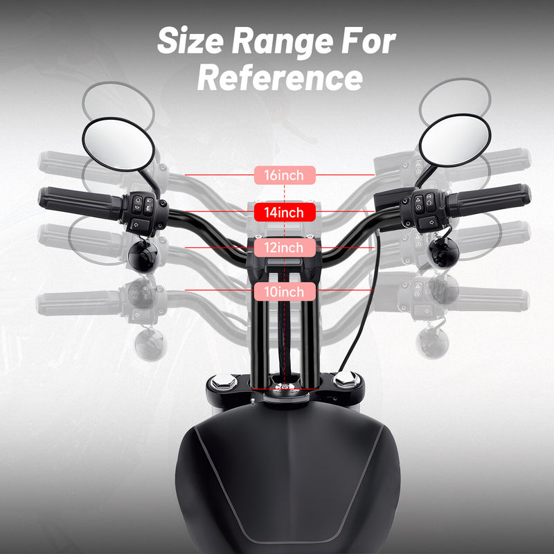 MX T Bars 14" Rise 1-1/4" Handlebar for Harley Dyna Softail Sportster
