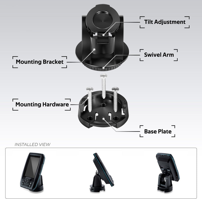 010-12439-10 Tilt/Swivel Mount Replacement for Garmin Striker 4 Plus 4 4Cv Black