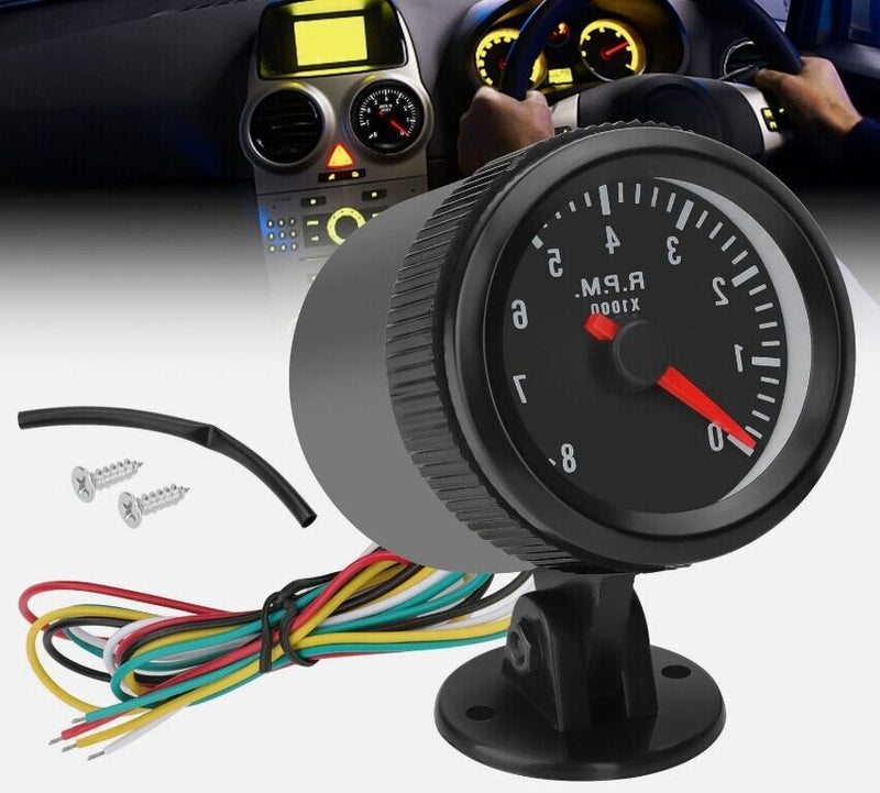 2" 52mm Universal Car Tachometer Gauge Meter with LED Shift Light 0-8000 RPM 12V