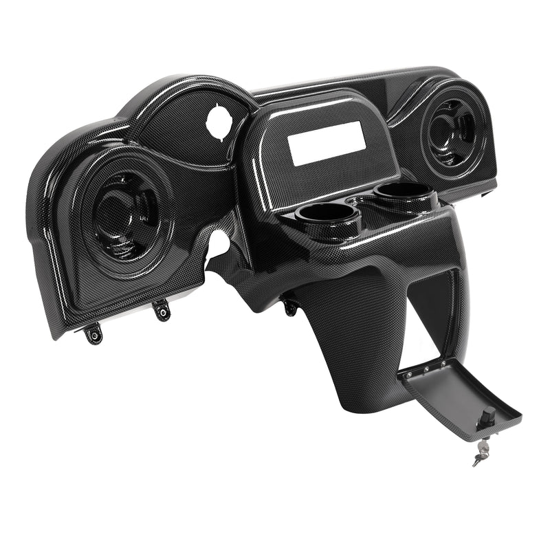 Carbon Fiber Style Radio Speaker Dash Cover for EZGO RXV 2008-Up Golf Cart