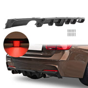 DURAFORCE Rear Bumper Lip Diffuser LED Light for BMW F30 F31 M Sport 2012-18 Carbon Style