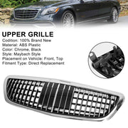 DURAFORCE Fit 2014-2020 Mercedes Benz S-Class W222 S450 Chrome Front Grille MayBach W/ACC