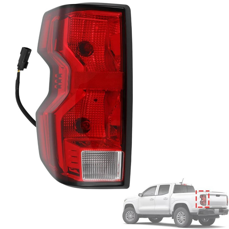 Driver Side Tail Light Halogen with Bulb for Chevrolet Colorado 2023-2024