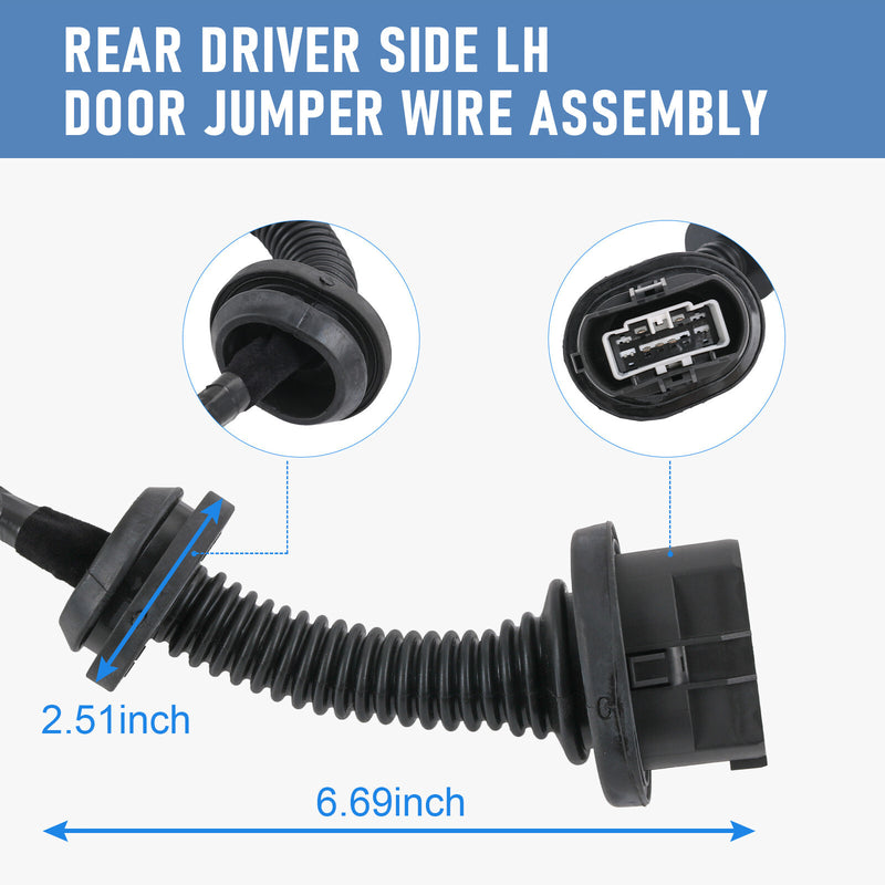 REAR Door Jumper Wire Harness LH Driver Side for Ford F150 Crew Cab 09-14