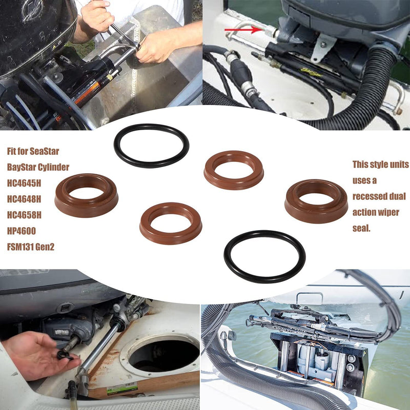 Cylinder Seal Kit for SeaStar BayStar HC4645H HC4648H HC4658H HP4600 FSM131 Gen2