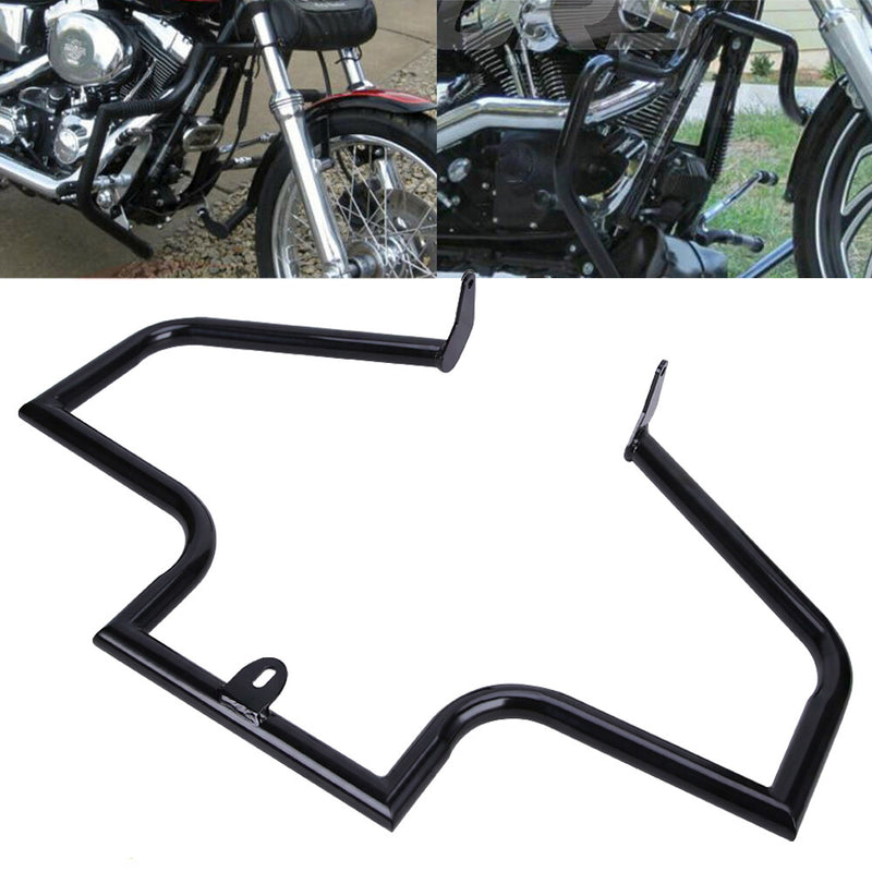 Black Engine Highway Guard Crash Bars for Harley FLSTN Softail Deluxe 2005-2017