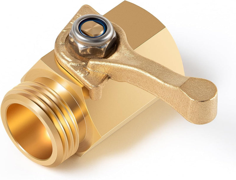 12353 Brass Shut-Off Valve 3/4 Hose Thread Full Flow 1/2 Opening