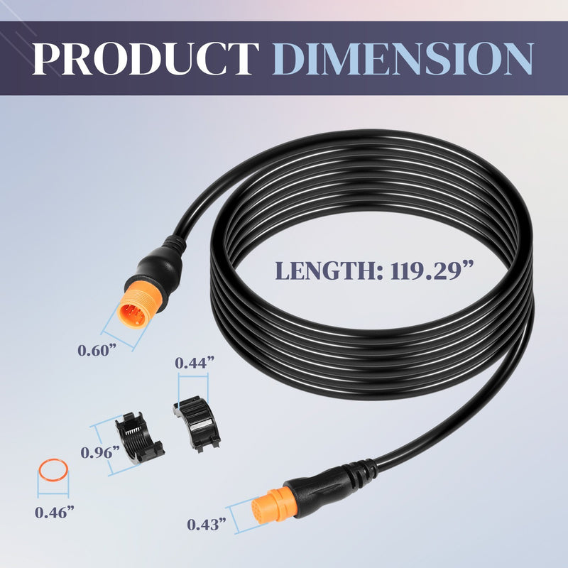 010-11617-32 Transducer Extension Cable 12-Pin 10ft with XID for Garmin