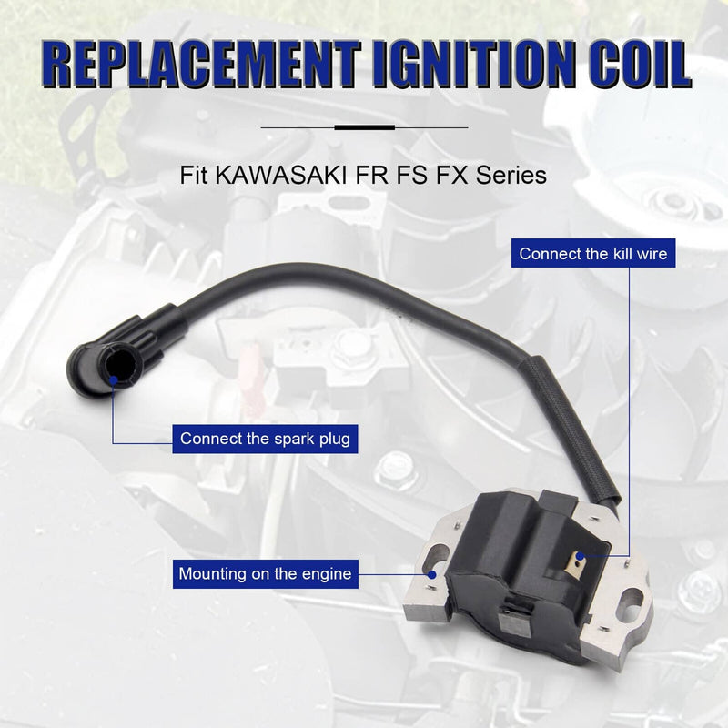 Ignition Coil w/ Spark Plug for Kawasaki FR FS FX Series 21171-0743 2Pcs
