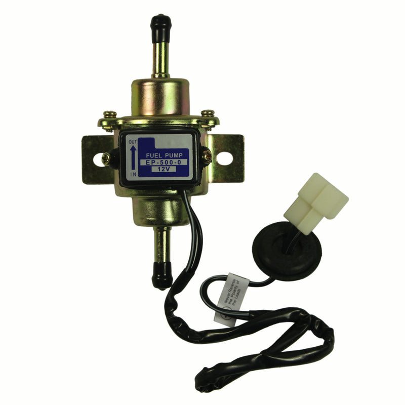 Chrome Universal Gas Diesel Electric Fuel Pump 1/4 Tubing 3-5 PSI Low Pressure