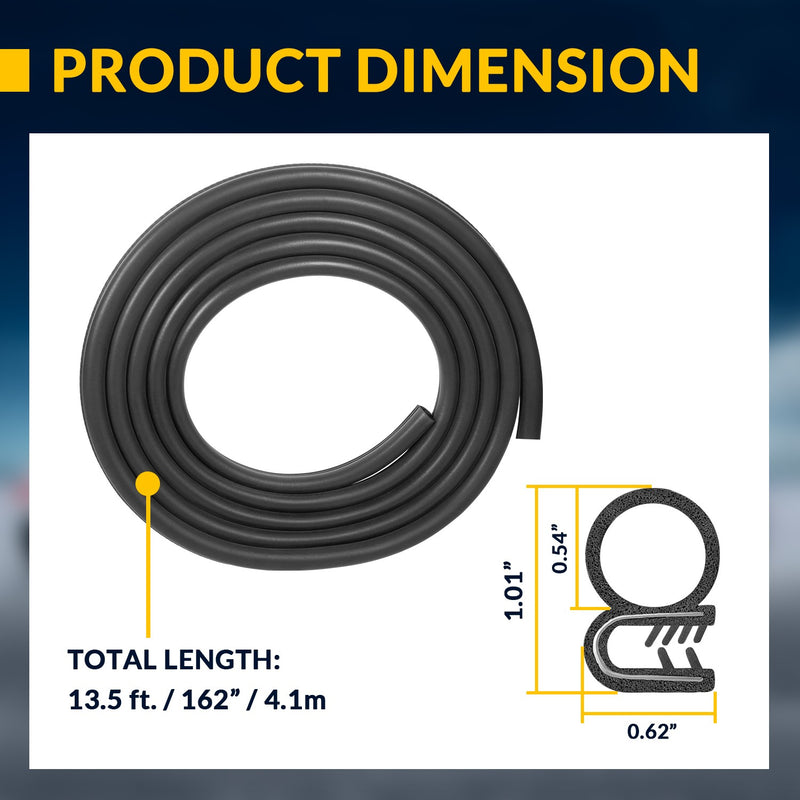2 Pack R60-6001-650 Door Seal Weatherstrip 13ft for Peterbilt 377 359 370 380