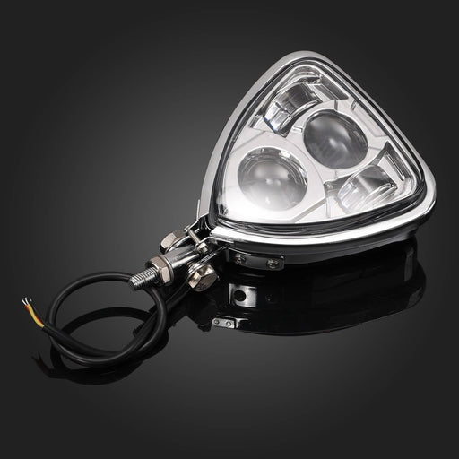DURAFORCE LED Headlight Triangle Headlamp Assembly for Harley Chopper Bobber Cafe Racer
