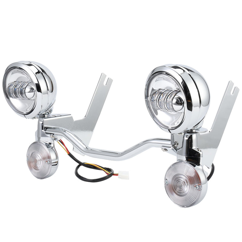 4.5" LED Passing Fog Spot Light Turn Signal Bar for Harley Electra Glide 94-13