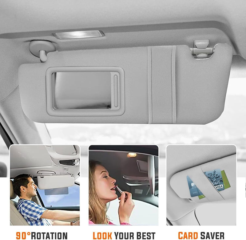74320-0T022-B1 Left Driver Side Sun Visor w/Sunroof for Toyota Venza 2009-2016