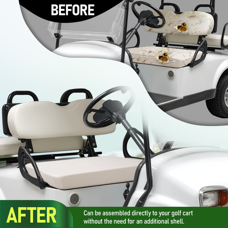Golf Cart White Seat Bottom Assembly for EZGO Marathon Pre-Medalist 73-94