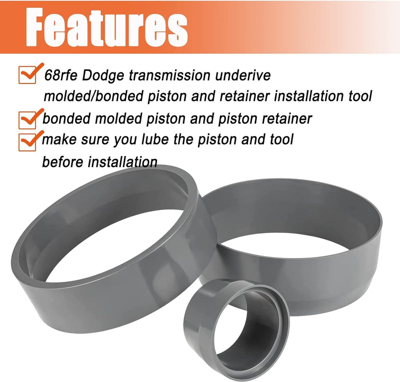 T-3250-KM 68RFE Transmission Underdrive Piston Retainer Install Tool for Dodge