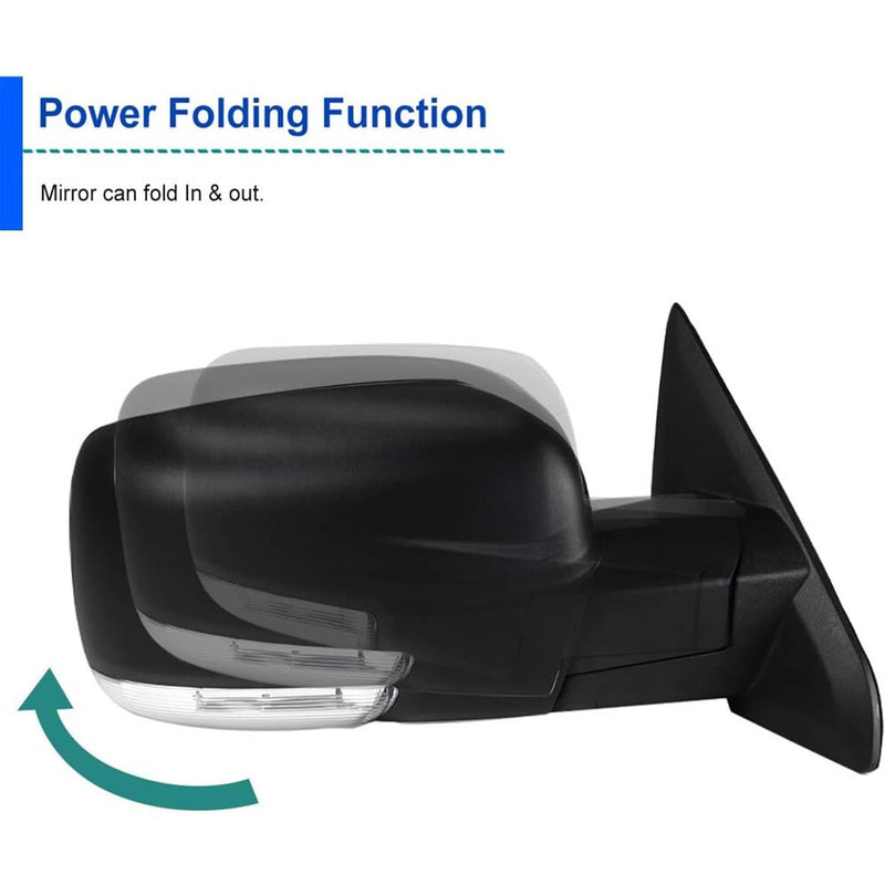 Right Passenger Fold Heated LED Signal Mirror for Ram 1500 Power