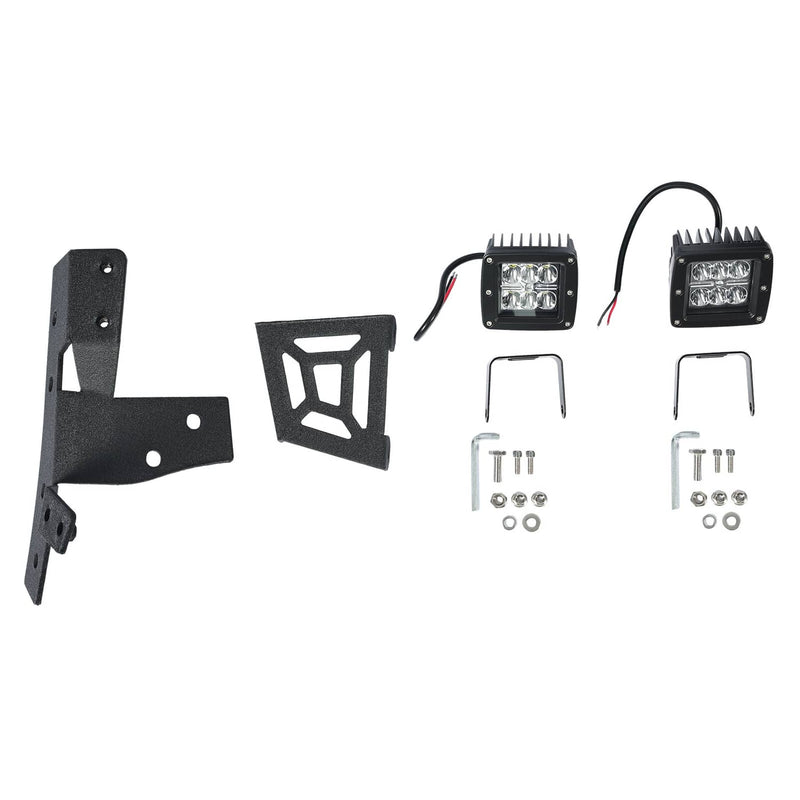 DURAFORCE Steel Armor Windshield Frame Cover Visor Cowl w/LED for Jeep Wrangler JK 2007-18
